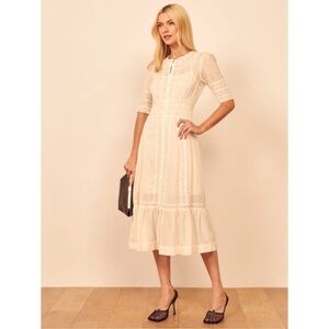 NWT Reformation Oxford Dress in Ivory Size 0